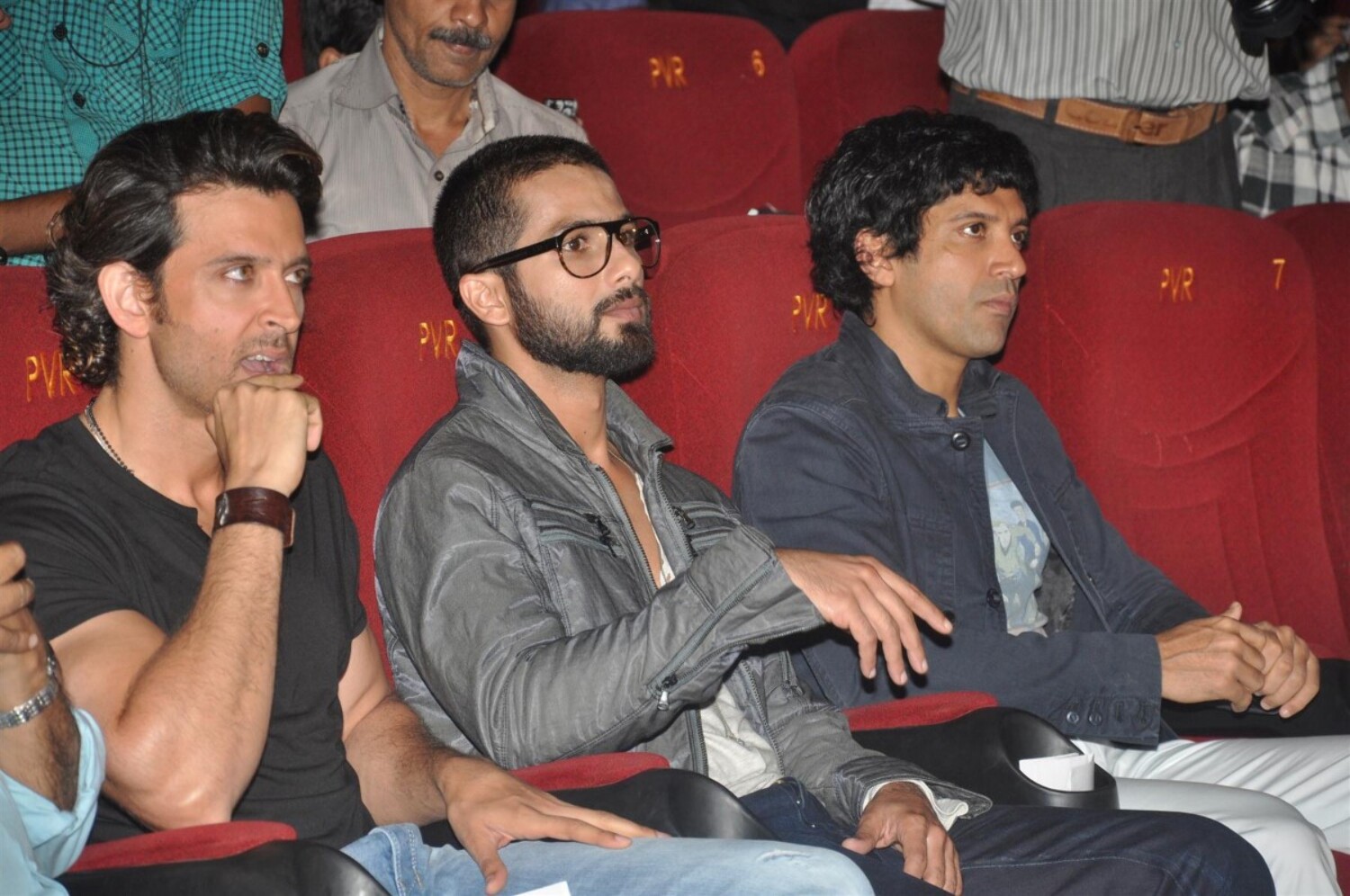 Hrithik Roshan Shahid Kapoor Farhan Akhtar At IIFA 2014 Press Meet In