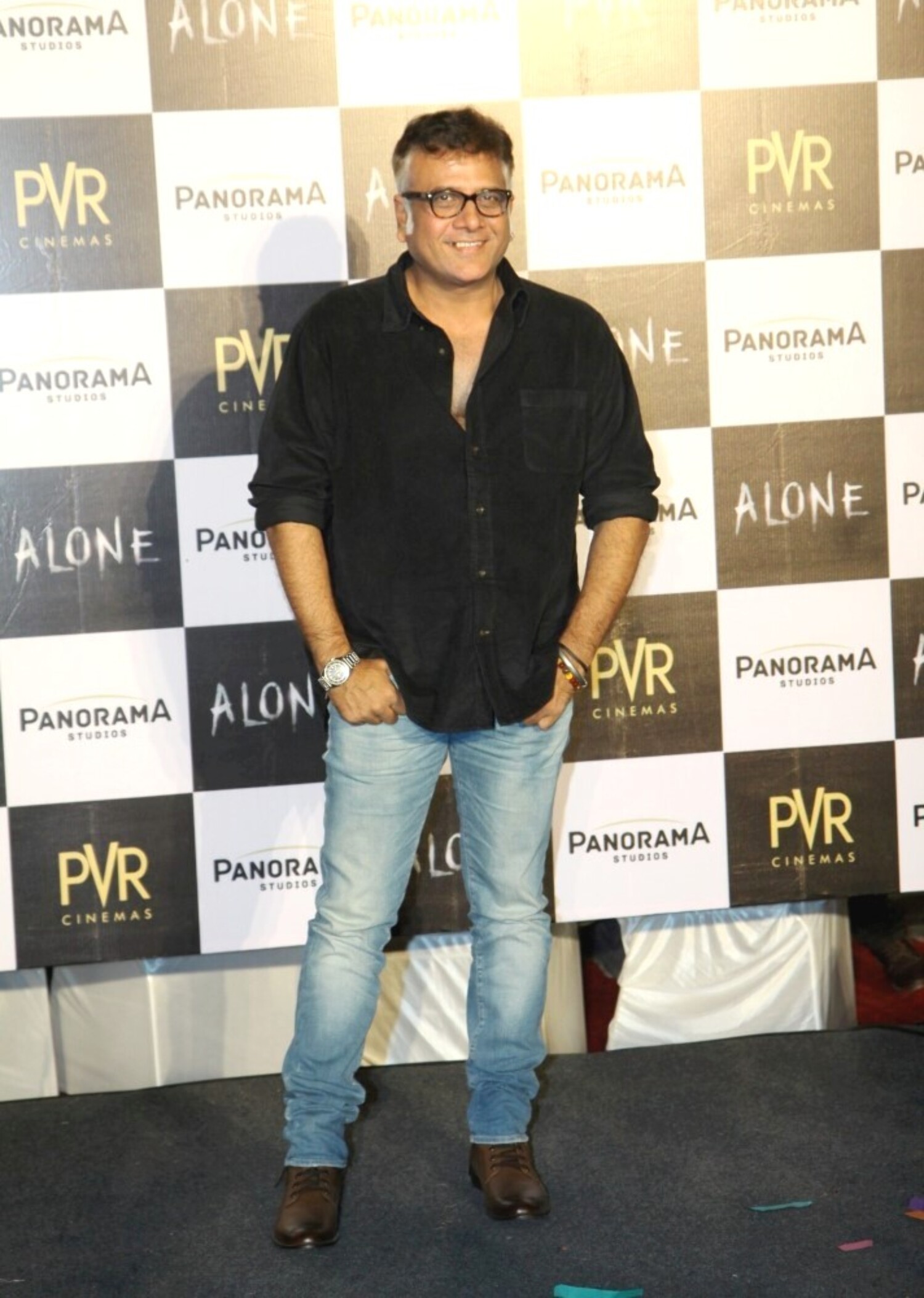 Director Bhushan Patel at trailer launch of film ALONE : rediff