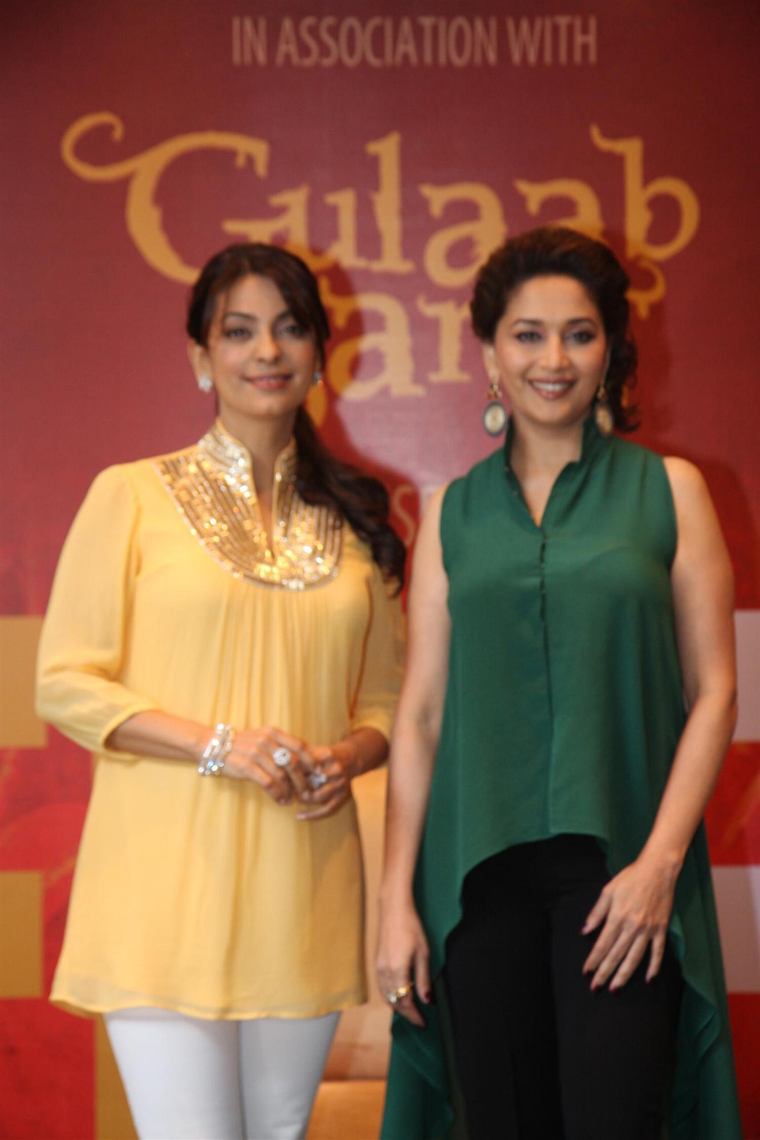 Madhuri Dixit With Juhi Chawla At The Launch BELIEVE Campaign That ...