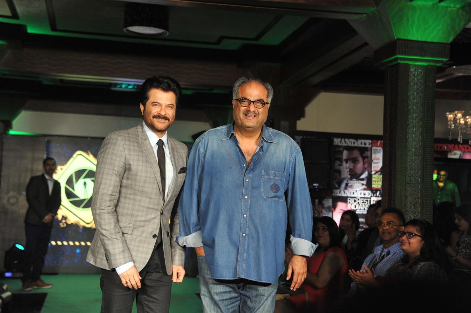 Anil Kapoor with brother Boney Kapoor at the launch of Mandate Magazine