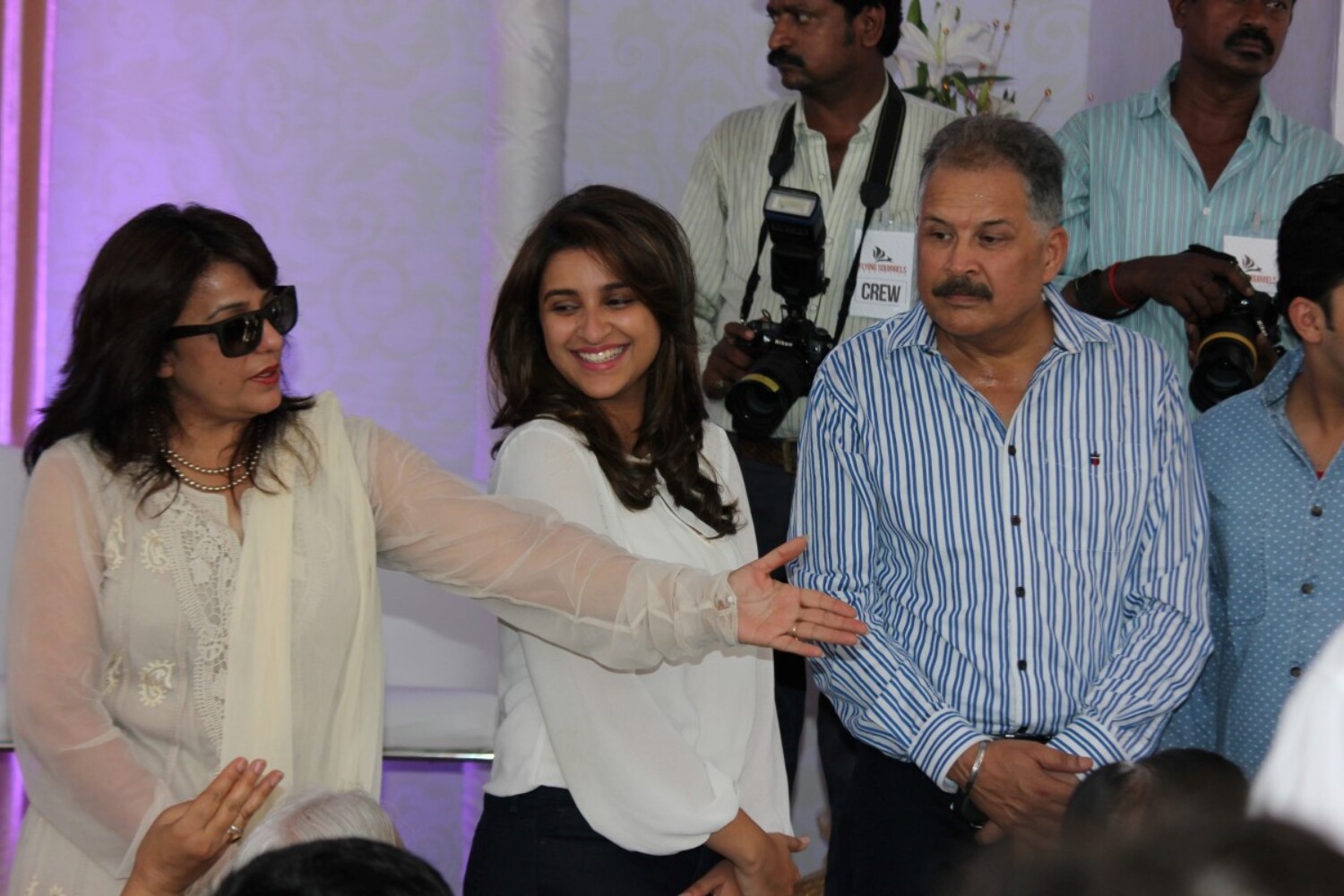 Parineeti Chopra with her parents at the inauguration of Lt Col Dr