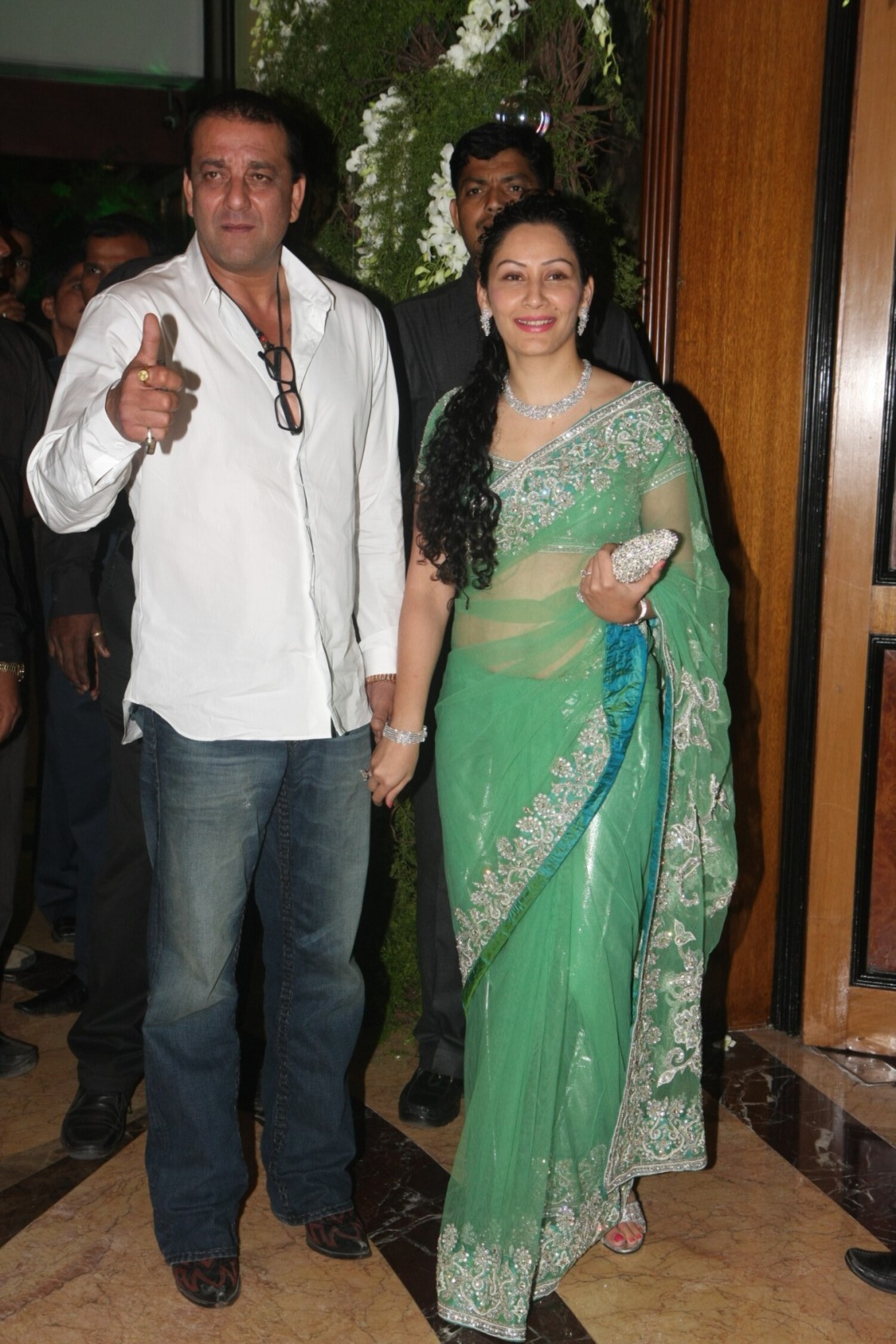 Sanjay Dutt with wife Manyata at Wedding Sangeet Ceremony of Ritesh