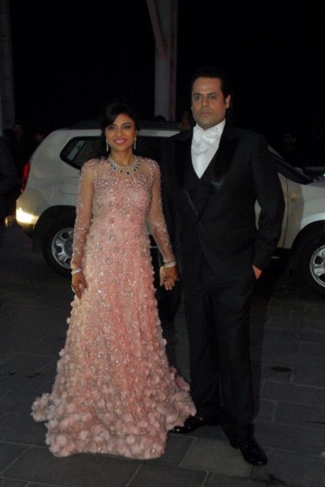 Shirin Morani with husband Uday Singh at their wedding reception