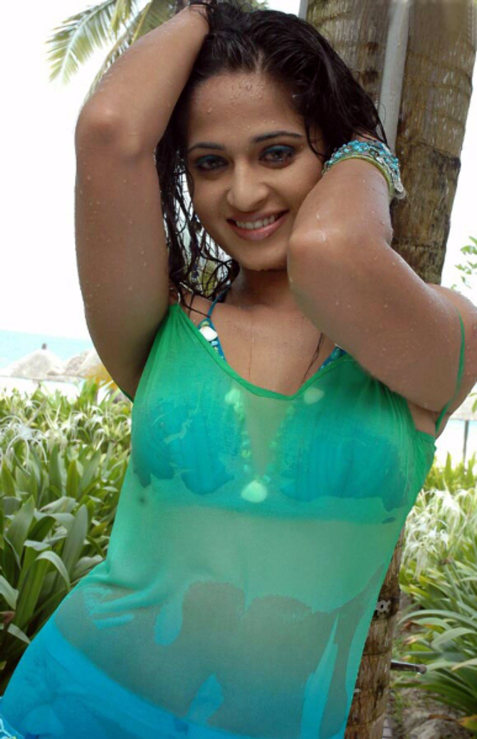 Anushka Shetty with Water Dress Pic